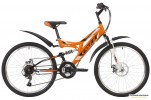 Велосипед 24' двухподвес FOXX FREELANDER диск, оранжевый, 14' 24 SFD.FREELD.14 OR 9